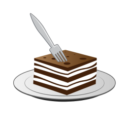 Piece of chocolate cake