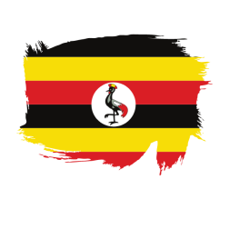 Painted flag of Uganda