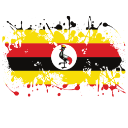Uganda flag ink splash