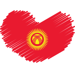 Kyrgyzstan flag patriotic hreart