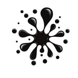 Ink blot black paint