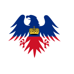 Flag of Liechtenstein  eagle crest