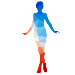 Woman posing silhouette clip art