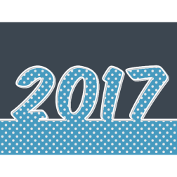 Year 2017 vector background