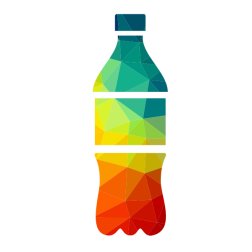Beverage bottle low poly