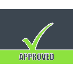 Approved symbol text background