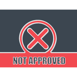 Not approved symbol background
