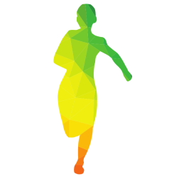 Runner color silhouette