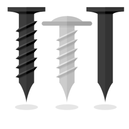 Screws and bolts vector clip art