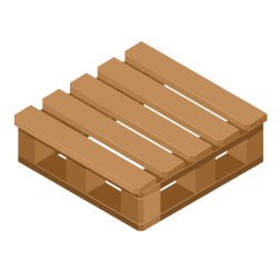 Wooden pallet 3d clip art