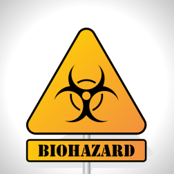Biohazard warning sign