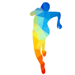 Runner silhouette color clip art