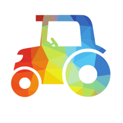 Tractor color silhouette