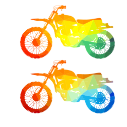 Motorbike low poly silhouette