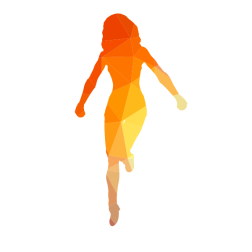 Woman runner silhouette clip art