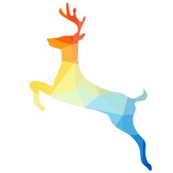 Deer silhouette low poly
