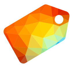 Price tag color silhouette