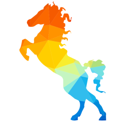 Stallion standing on two legs