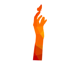 Butterfly on a fingertip