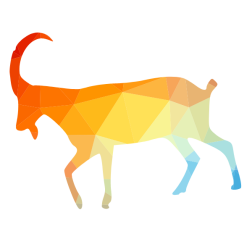 Ram silhouette low poly