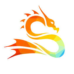 Dragon tattoo design low poly