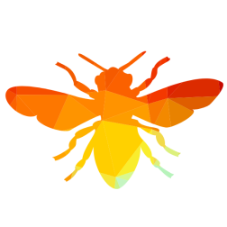 Fly insect color silhouette