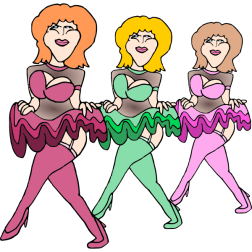 Cancan dancers