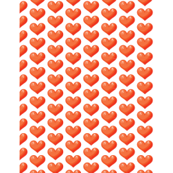 Glossy hearts seamless pattern