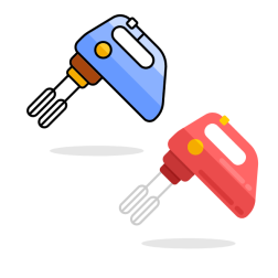 Mixer flat icons