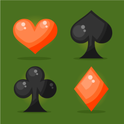 Playing card symbols icon