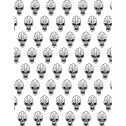 Scary skulls seamless pattern