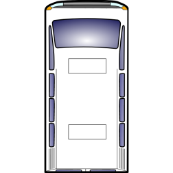 van white top-view
