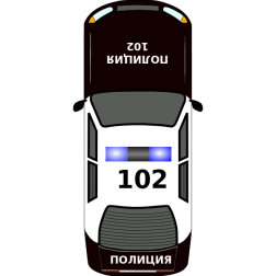 Police car top-view