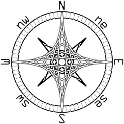 Somewhat elaborate compass rose