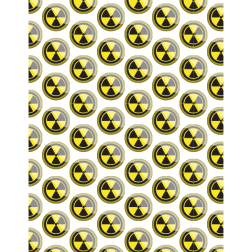 Radiation symbols seamless pattern