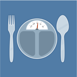 Weight scale fork and spoon