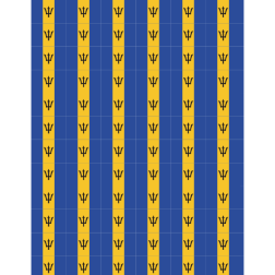 Barbados flag seamless pattern