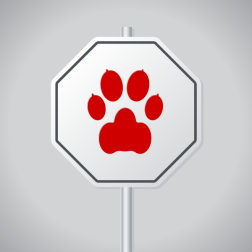 Puppy footprint sign