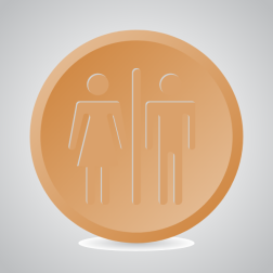 Toilet sign man woman
