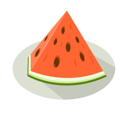 Watermelon slice 3d