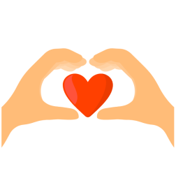 Heart hands symbol