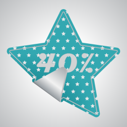 Sticker 40 percent