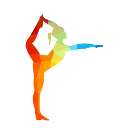 Yoga pose outline silhouette