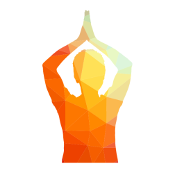Yoga pose silhouette low poly