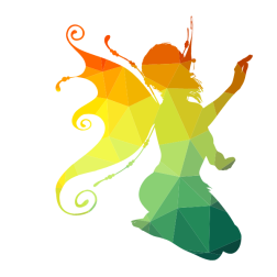 Fairy silhouette low poly