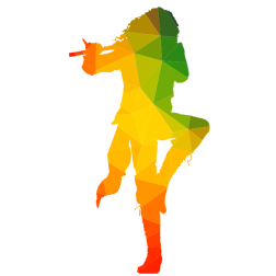 Flute player silhouette