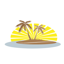 Palm trees on the beach