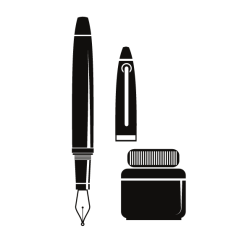 Fountain pen ink bottle