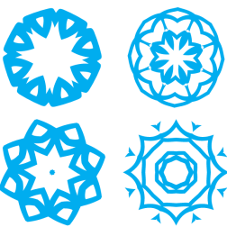 Geometric shape blue color