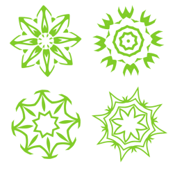 Geometric shape green color